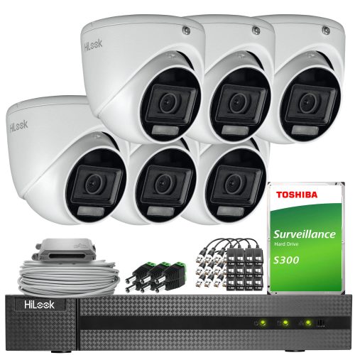 Zestaw do monitringu 4w1 HiLook by Hikvision 6x TV...