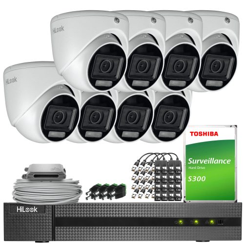 Zestaw do monitringu 4w1 HiLook by Hikvision 8x TV...