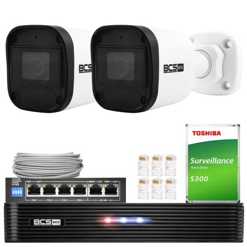 Zestaw monitoringu 2 kamery BCS-B-TIP15FR3(2.0) 5M...