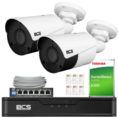 Zestaw monitoringu 2 kamery 5Mpx BCS-P-TIP15FSR5 I...