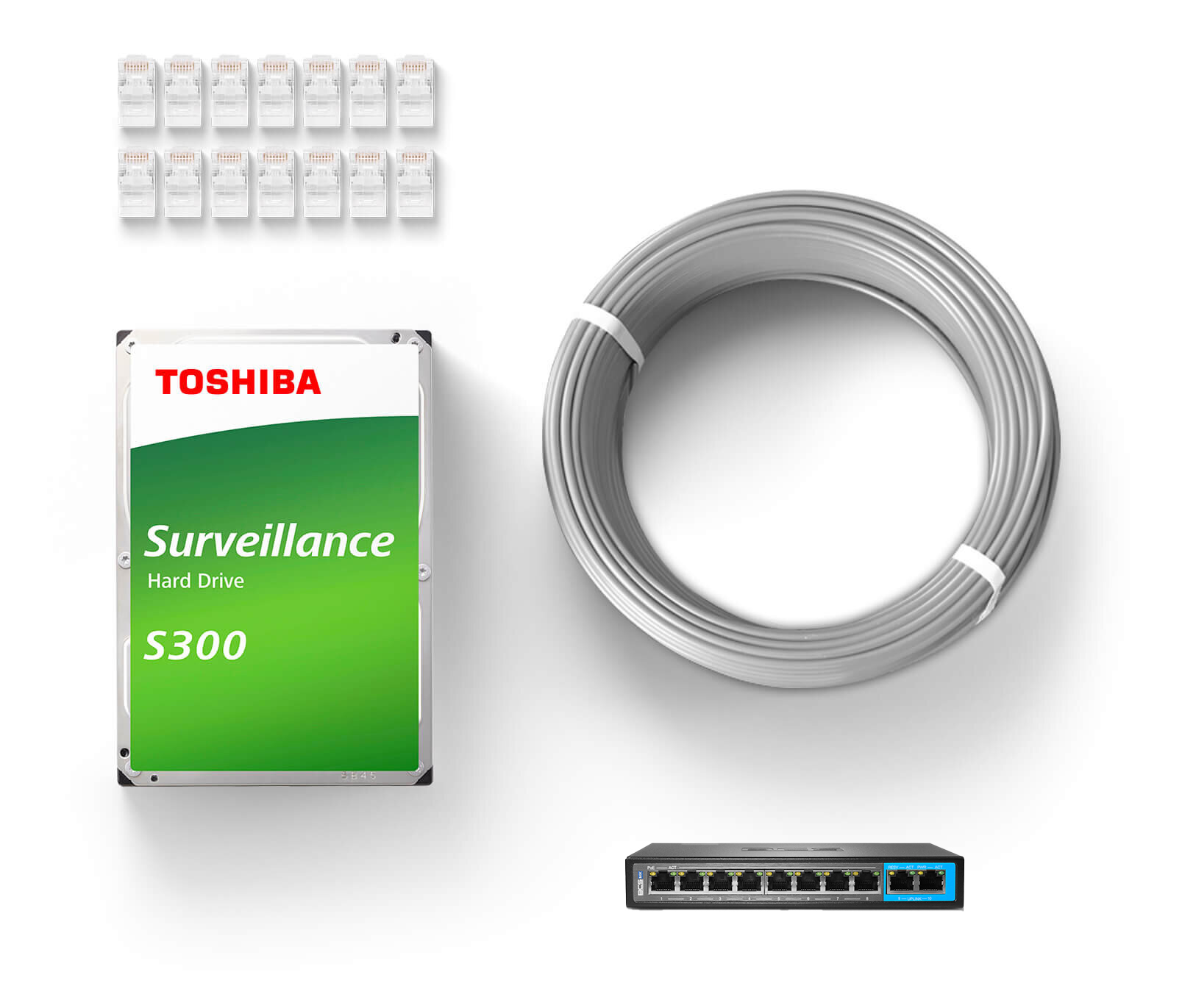 Zestaw monitoringu 6x BCS-B-TIP15FR3(2.0), BCS-B-NVR1001(2.0) 5Mpx IR 30m PoE 1TB Audio - obrazek 6
