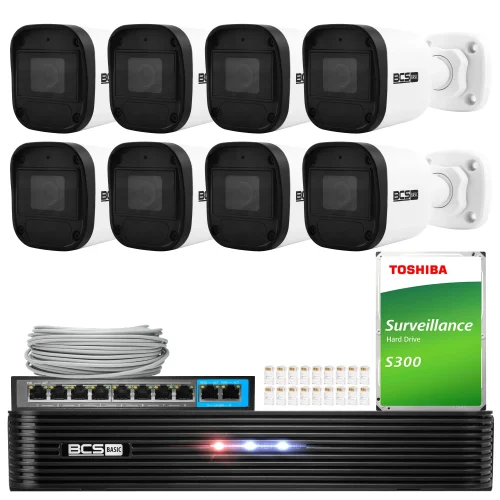 Zestaw monitoringu 8x BCS-B-TIP15FR3(2.0), BCS-B-N...