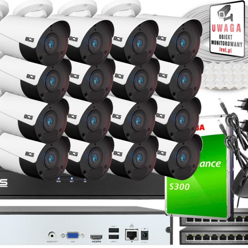 Zestaw do monitoringu 16x BCS-P-TIP14FSR5 4Mpx, BC...