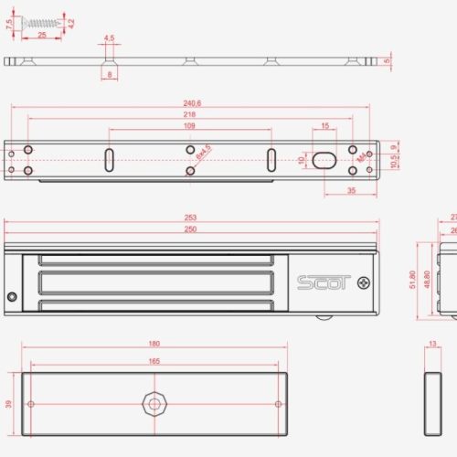 Zwora elektromagnetyczna EL-600SP2 280KG z sygnali...