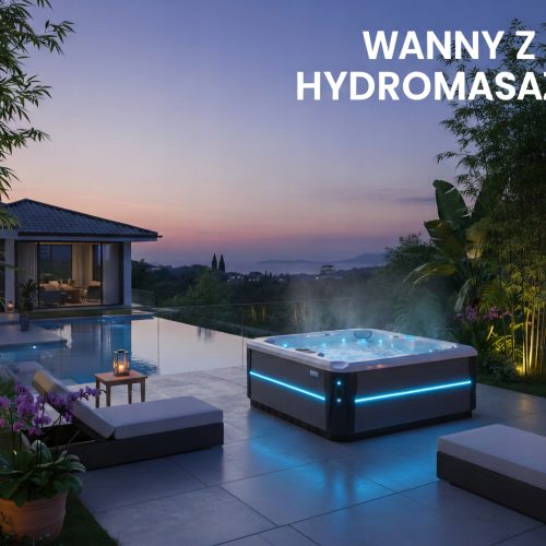 WANNA SPA 5 OSOBOWE 2200x2220x90 CAŁOROCZNE JACUZZI OGRODOWE ZEWNĘRZNE WIFI